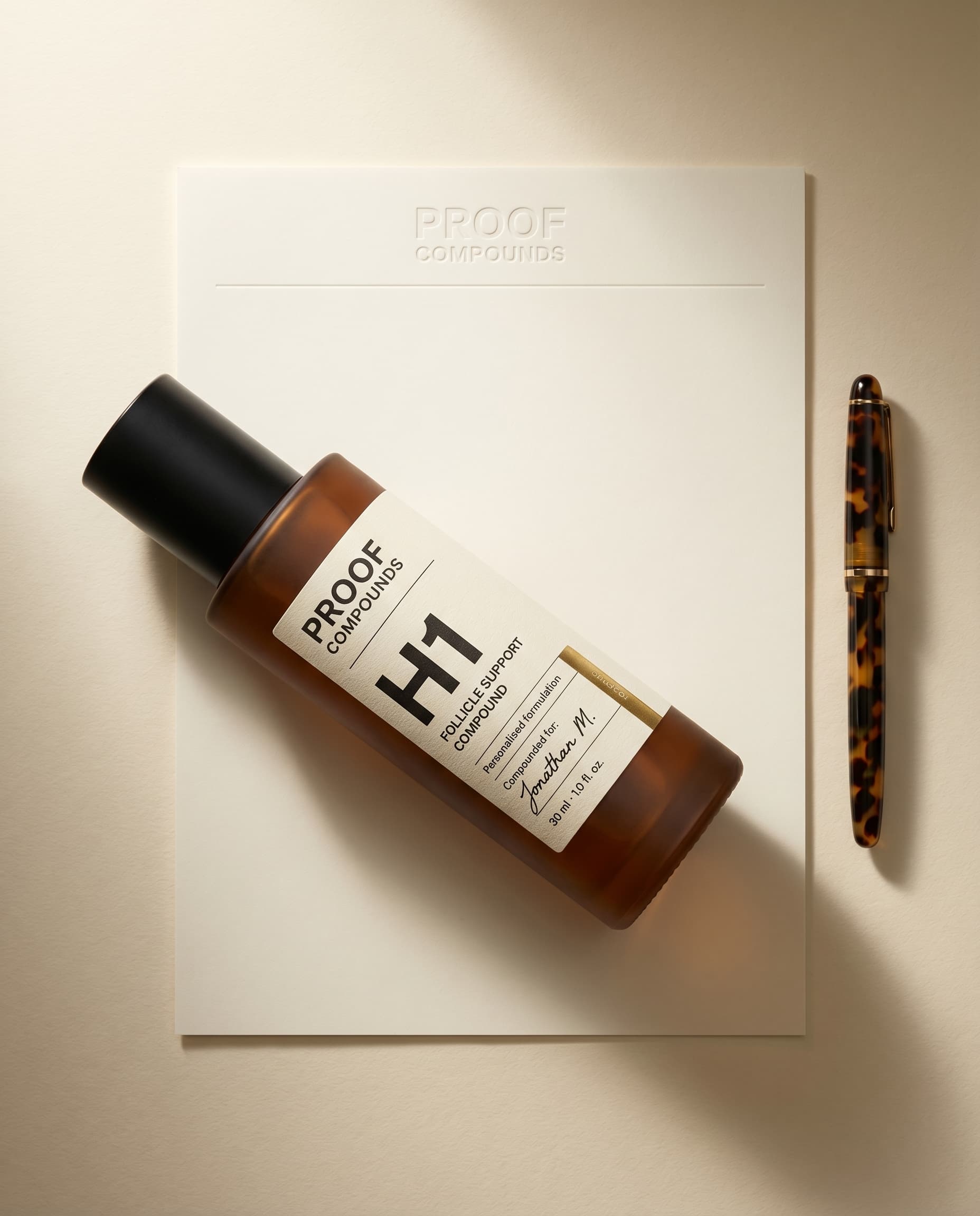 Consultation letter with bottle