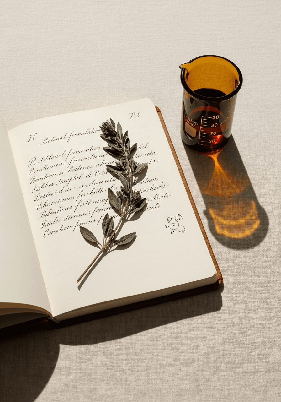 Pressed botanical + apothecary beaker