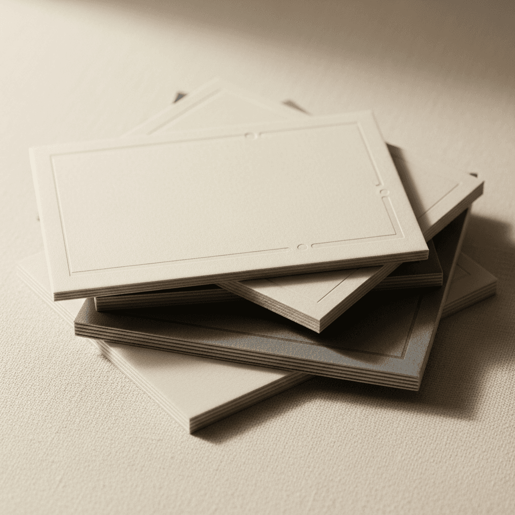 Cream matte paper swatches